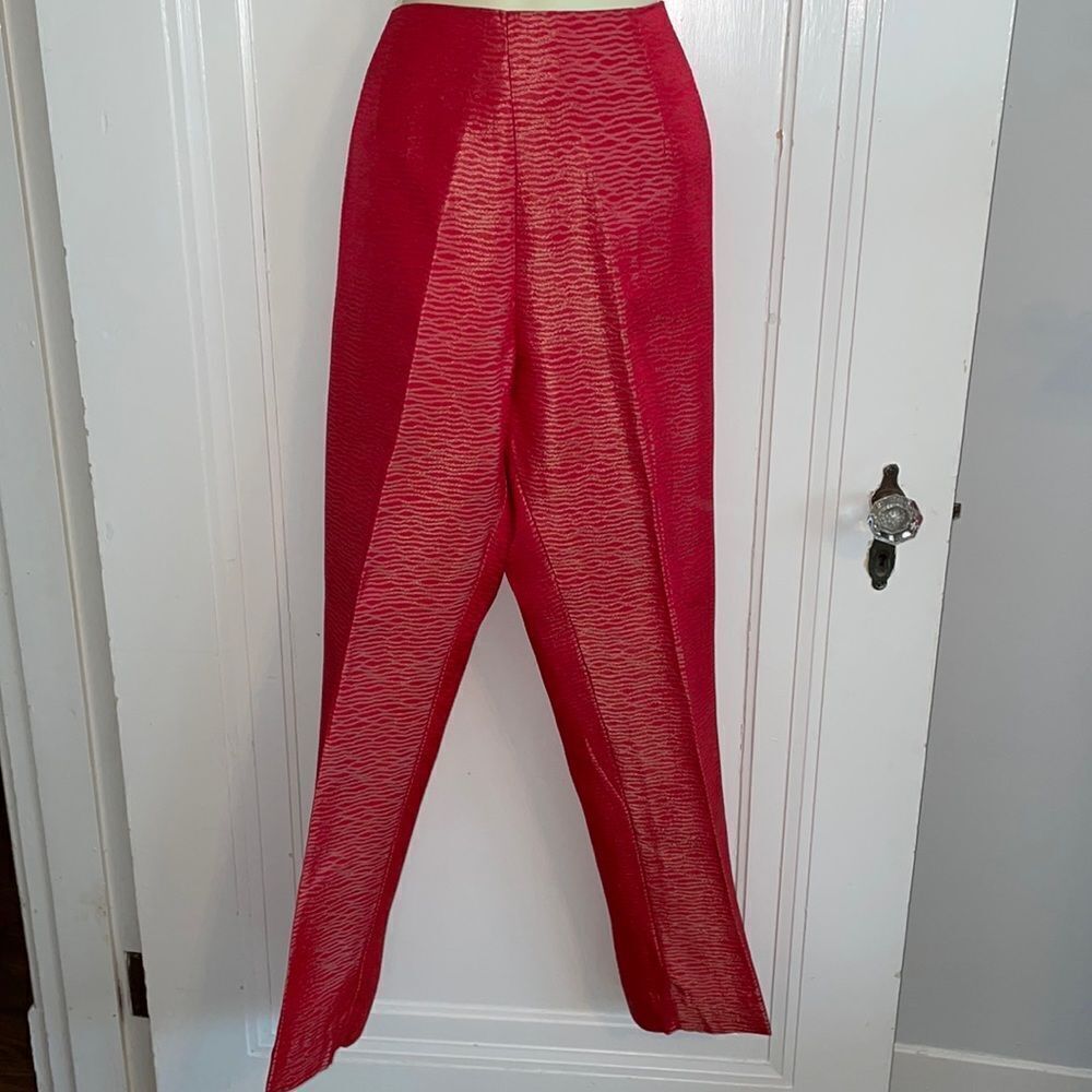 Vintage K.A.T.E. For Concept Clothing red & gold silk pants